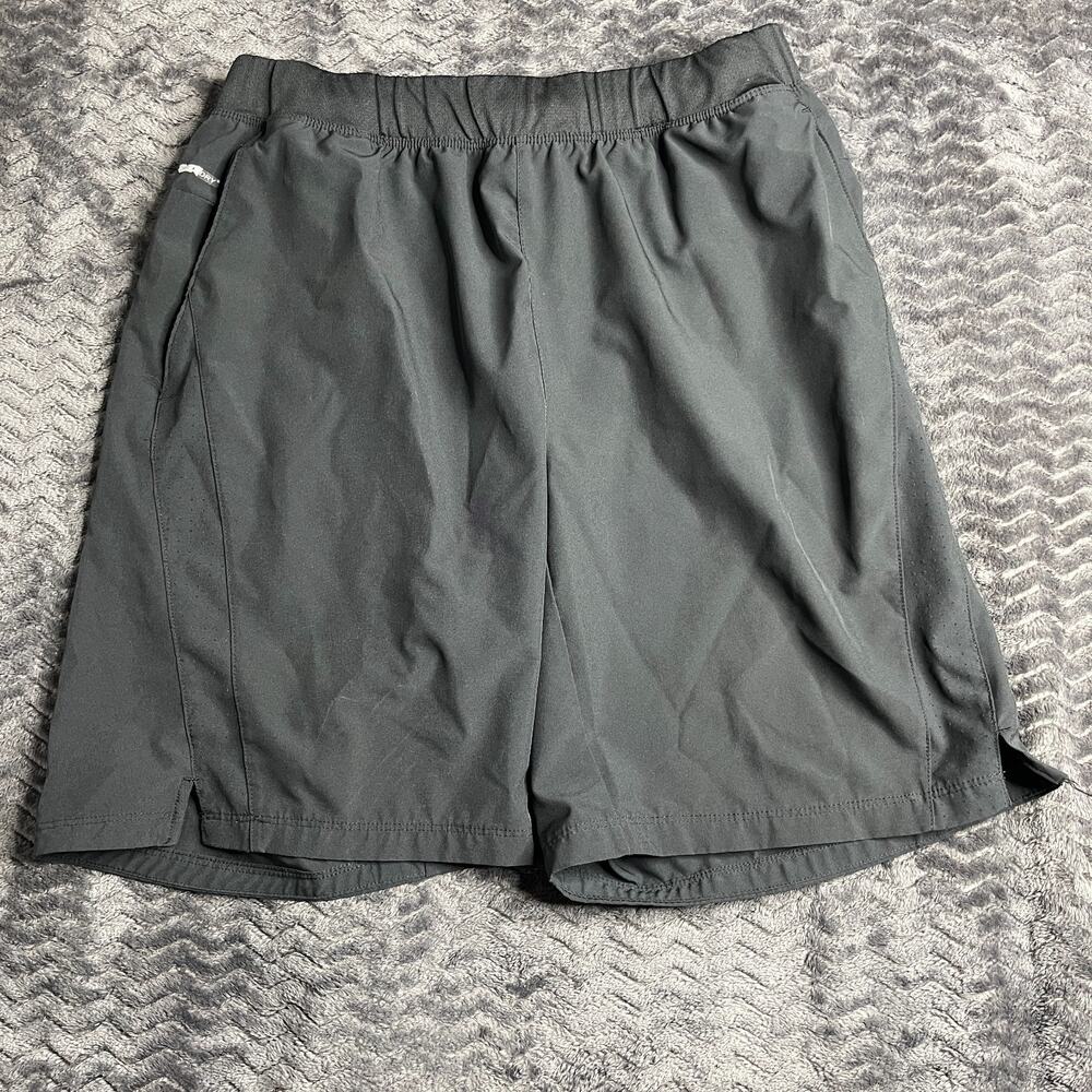 Unipro Mens Activewear Shorts Size M Black Qwick-Dry Stretch Drawstring